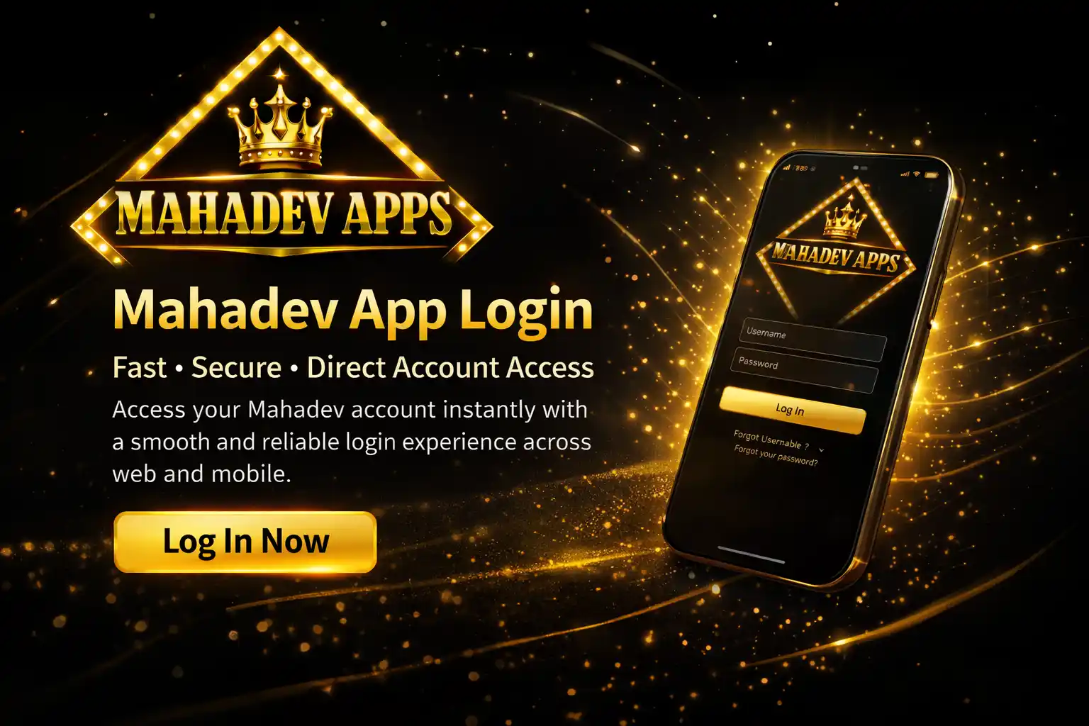 Mahadev App Login Interface