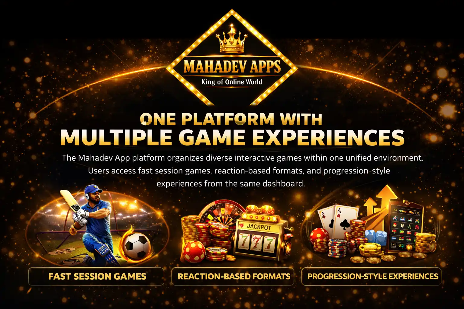One Platform with Multiple Game Experiences — Mahadev App