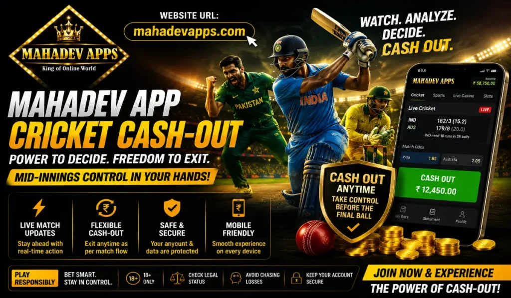 Mahadev App Cricket Cash-Out Power – Make Your Move Mid-Innings