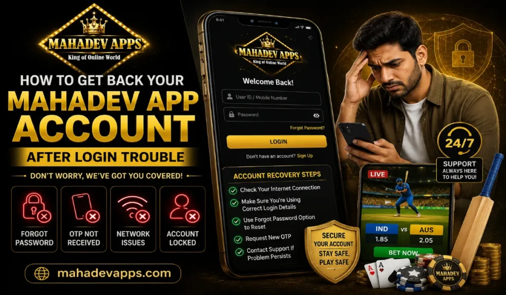 How to Get Back Your Mahadev App Account After Login Trouble