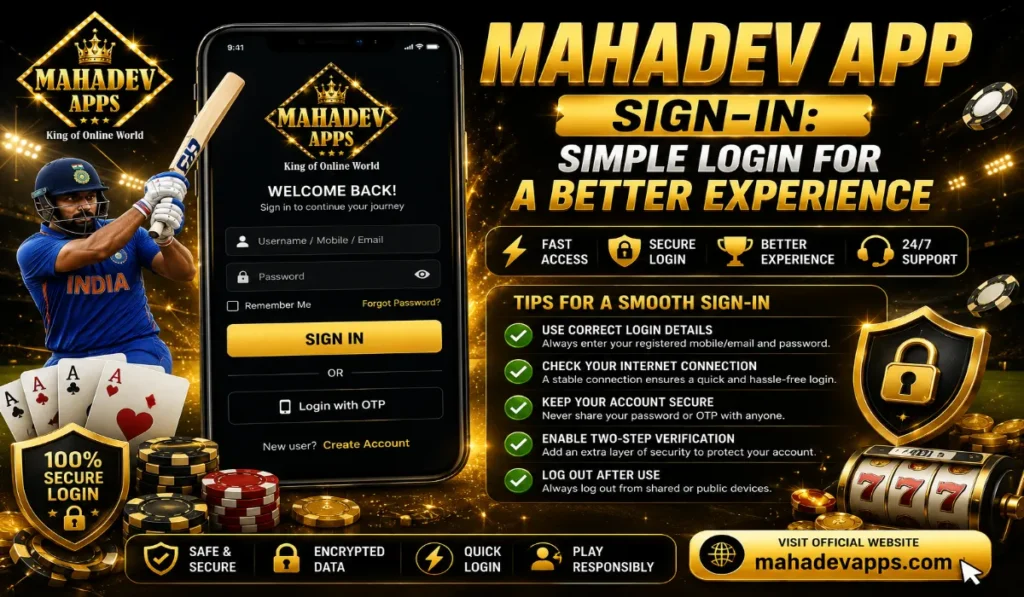 Mahadev App Sign-In